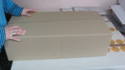 Karton klapowy, klejony, wykonany z tektury trójwarstwowej